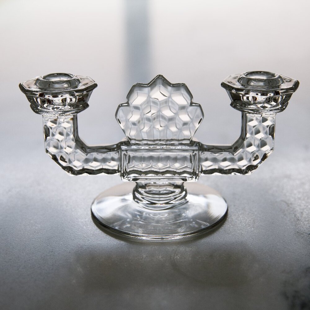 Fostoria American Triple Light Candlestick Holder #2
